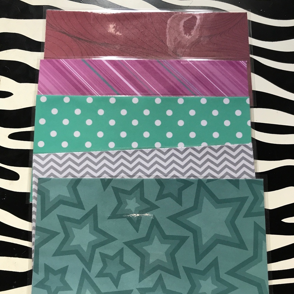 Laminated 5pc cash envelopes